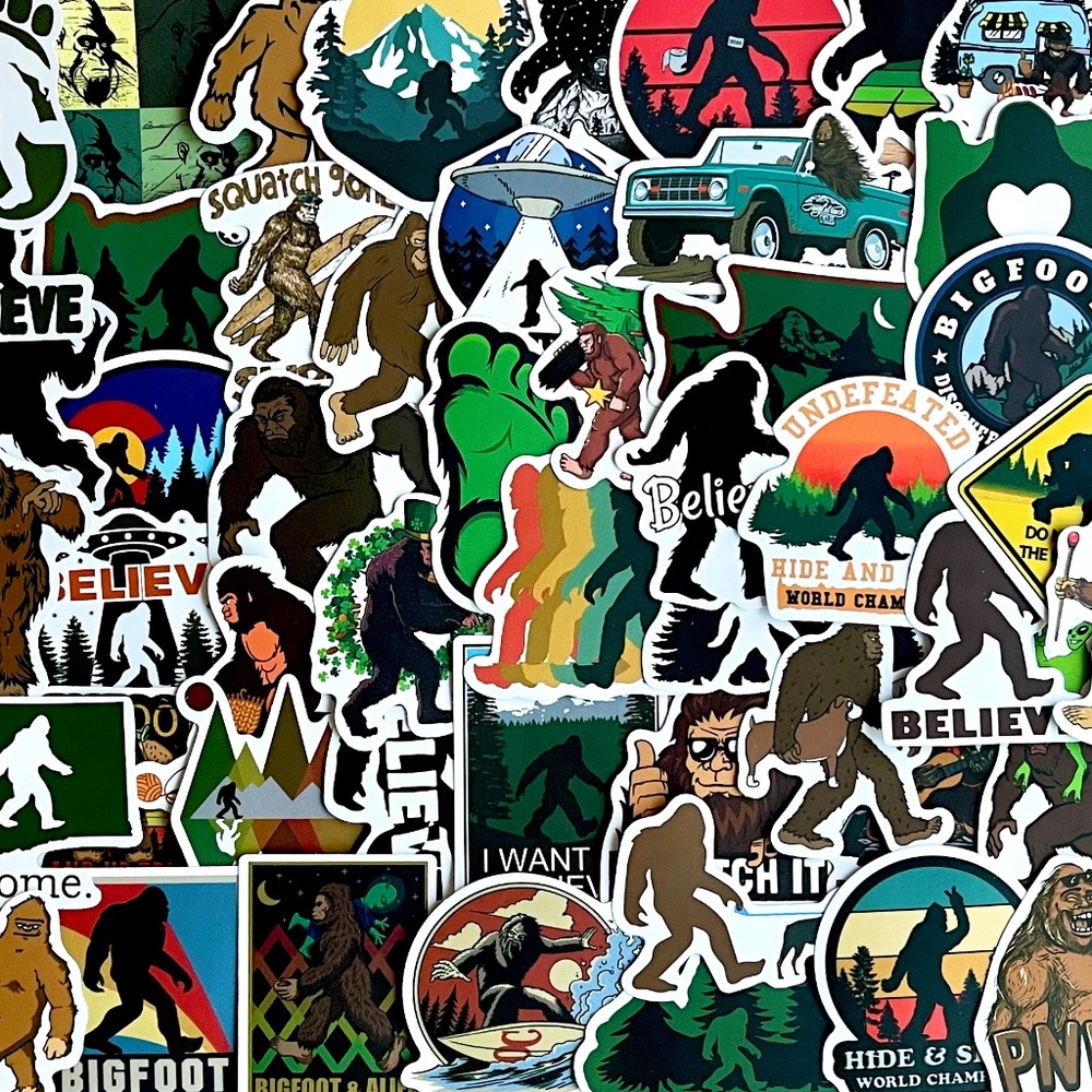 Bigfoot Themed Home Design Stickers - Multicolor